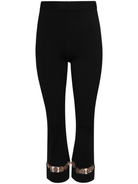 Rabanne embellished straight-leg trousers - Black - zdjęcie produktu nr 1