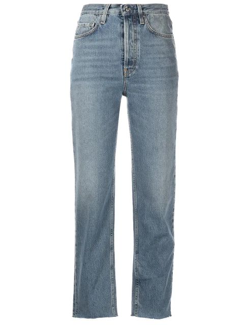 TOTEME cropped straight-leg jeans - Blue - zdjęcie produktu nr 1