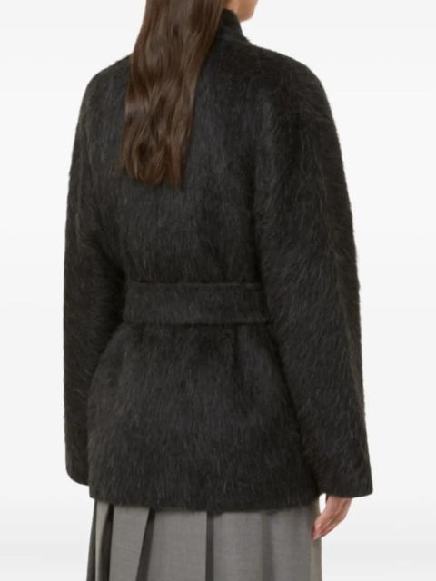 Max Mara belted brushed coat - Grey