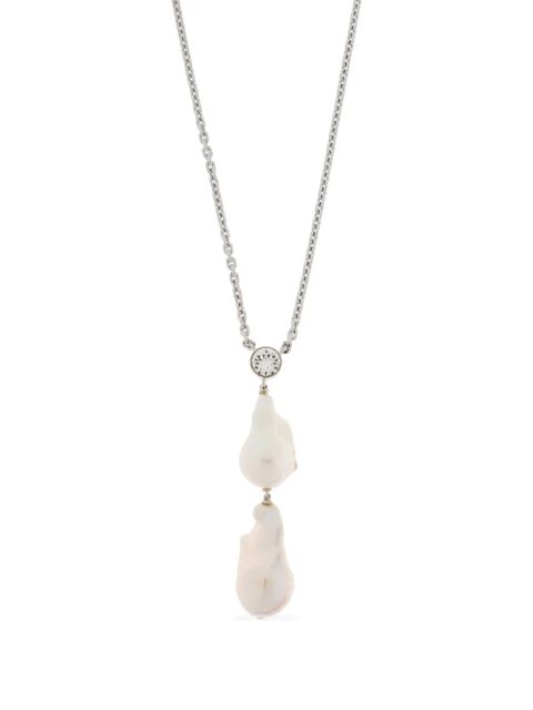 Givenchy faux-pearl drop necklace - Silver