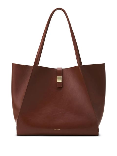 Lanvin leather clasp-closure tote bag - Brown - zdjęcie produktu nr 1