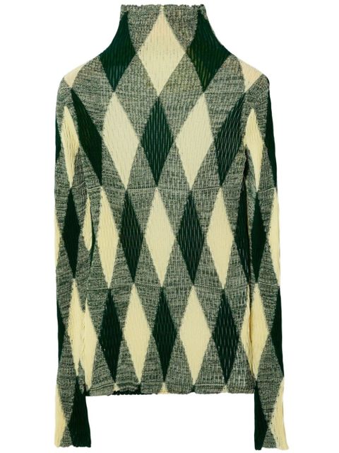 Burberry argyle-knit high-neck jumper - Neutrals - zdjęcie produktu nr 2