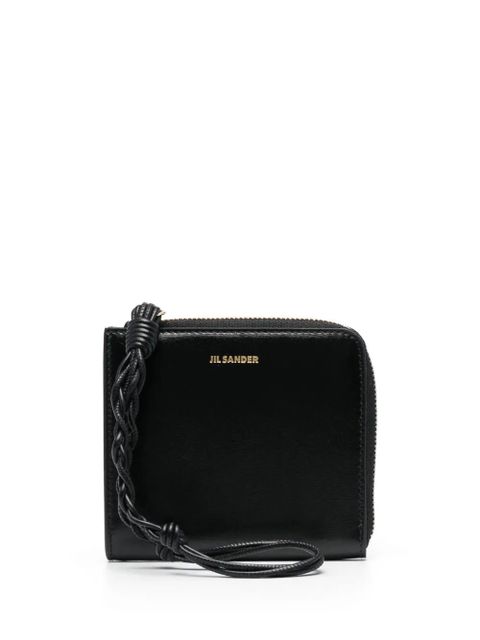Jil Sander logo-lettering leather wallet - Black - zdjęcie produktu nr 1