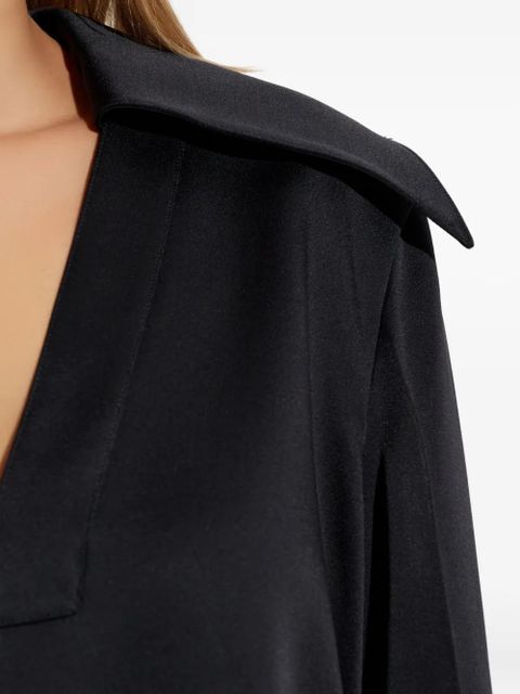 Jil Sander oversized-collar dress - Black