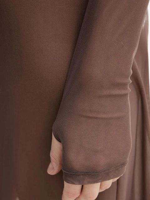 Bond-eye Gisele long-sleeved midi dress - Brown