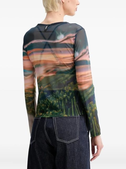 Sunnei mesh print top - Black - zdjęcie produktu nr 2