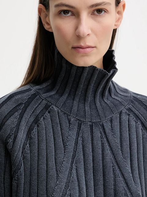 G-Star sweter bawełniany 0 damski kolor niebieski z golfem D27172.D630 - zdjęcie produktu nr 2