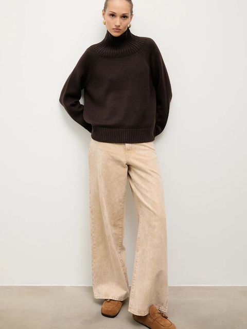 Answear.LAB klapki zamszowe damskie kolor brązowy