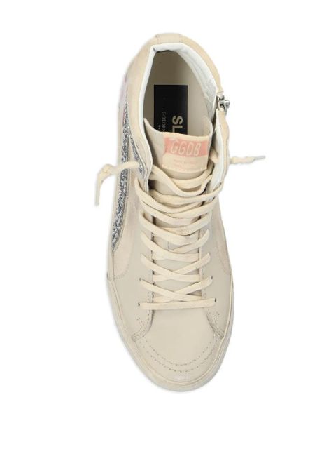Golden Goose Slide high-top suede sneakers - Neutrals