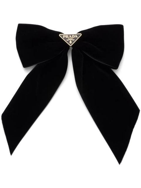 Prada velvet bow hair clip - Black - zdjęcie produktu nr 1