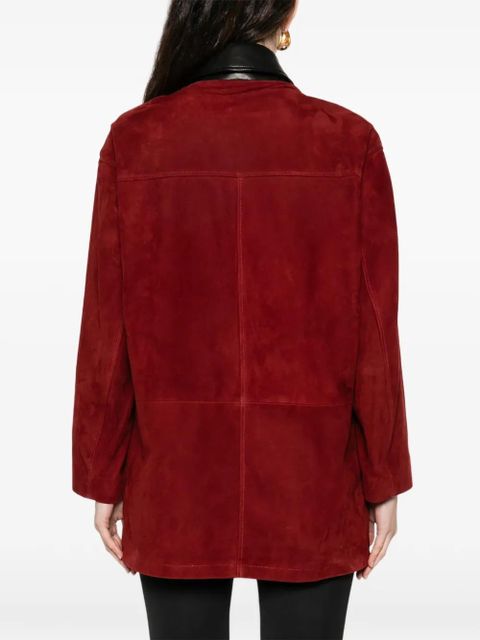 Nour Hammour Barn suede jacket - Red