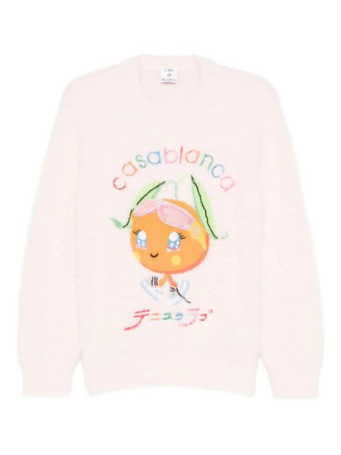 Casablanca logo-embroidered sweatshirt - KAWAII ORANGE - zdjęcie produktu nr 1