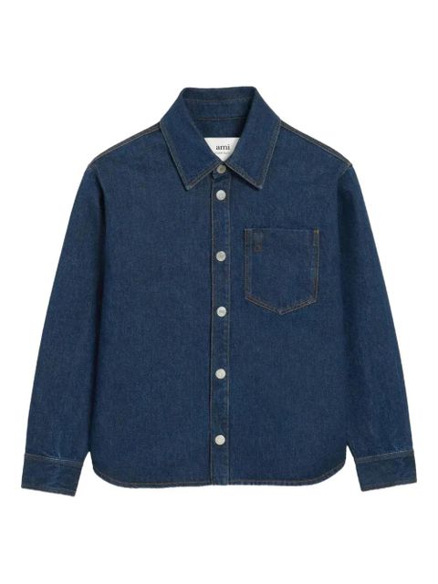AMI Paris chest-pocket denim shirt - Blue - zdjęcie produktu nr 1