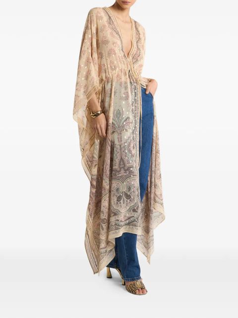 ETRO placed print kaftan - Neutrals - zdjęcie produktu nr 2