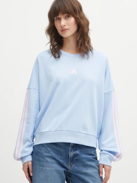 adidas bluza damska kolor niebieski gładka KD4786 - zdjęcie produktu nr 1