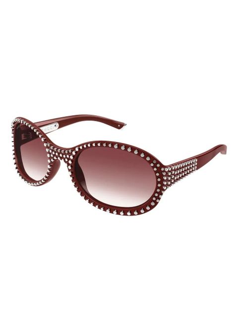 Gucci Eyewear GG2013S stud-embellished sunglasses - Red - zdjęcie produktu nr 2