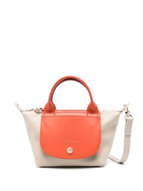Longchamp Le Pliage Xtra XS leather tote bag - Neutrals