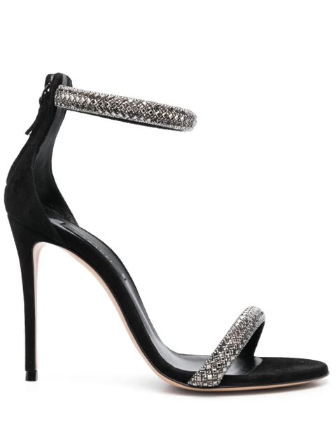 Casadei Scarlet Stratosphere 100mm crystal-embellished sandals - Black - zdjęcie produktu nr 1