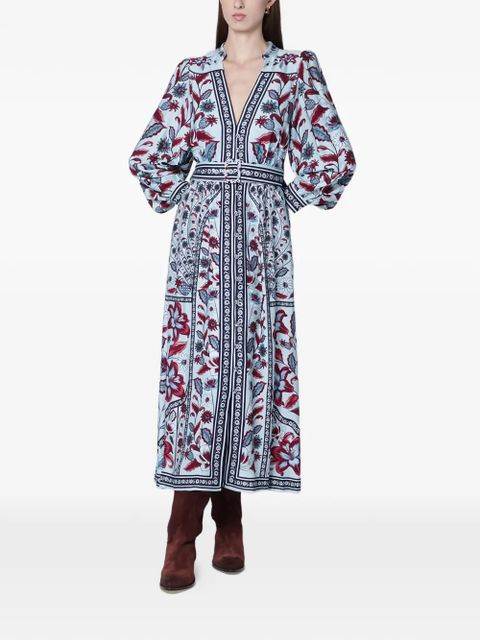 FARM Rio marcelle belted maxi dress - Blue - zdjęcie produktu nr 1