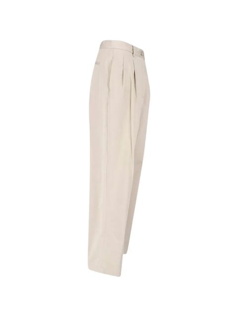 The Frankie Shop Nostrand pleated cotton-chino trousers - Neutrals