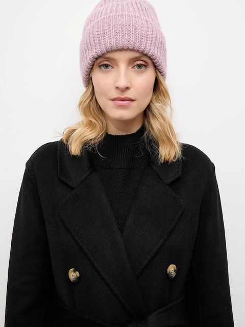 Answear.LAB czapka z wełną kolor fioletowy