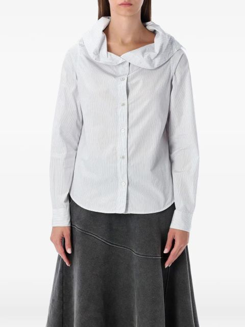 OUR LEGACY striped collapsed-collar shirt - White - zdjęcie produktu nr 1