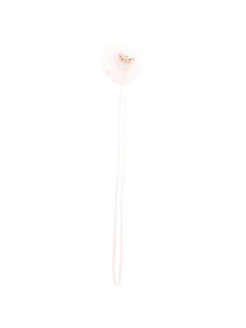 Max Mara floral-applique ribbon-detail brooch - Neutrals - zdjęcie produktu nr 2