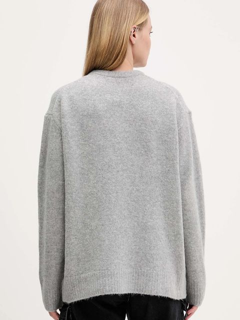 New Era sweter z domieszką wełny kolor szary 60684380