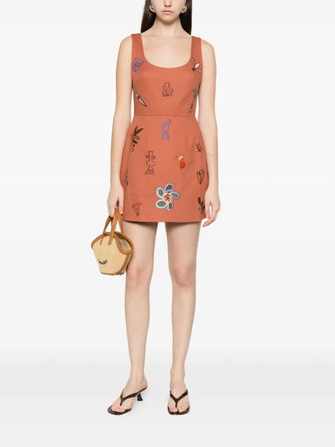 ALEMAIS x LRNLE Dusty embroidered mini dress - Orange - zdjęcie produktu nr 2