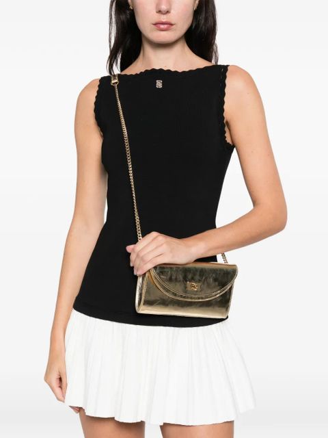 SANDRO small turnlock chain-strap cross bodybag - Gold