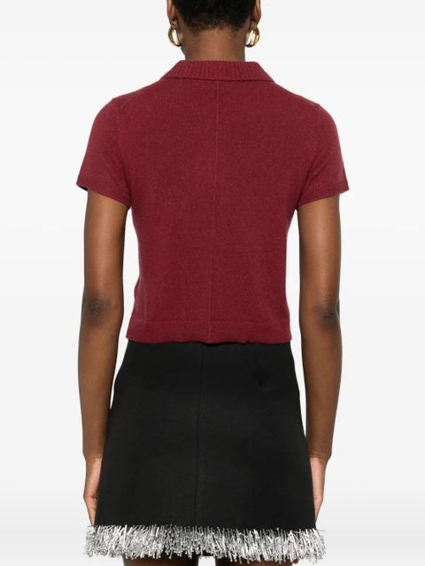 Simkhai short-sleeve polo top - Red - zdjęcie produktu nr 2