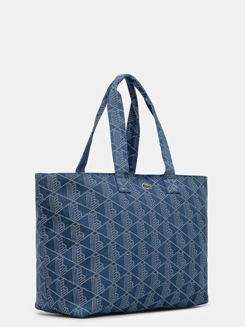 Lacoste torebka bawełniana kolor niebieski NU4994PB - zdjęcie produktu nr 2