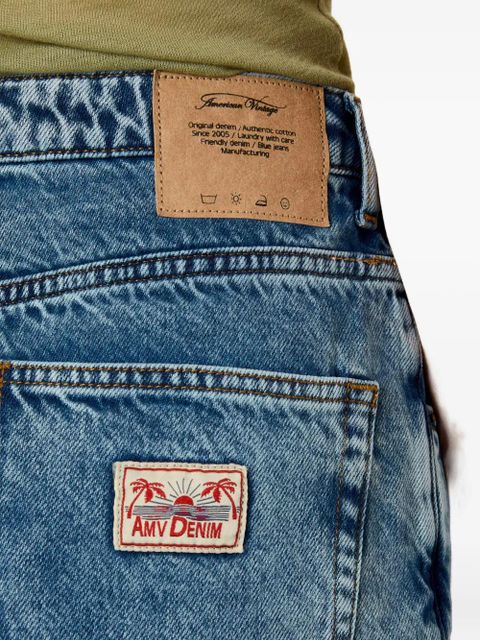 American Vintage Joybird frayed shorts - Blue