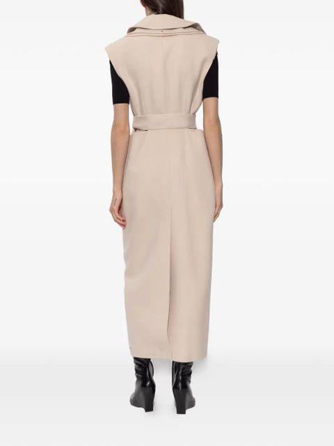 Sportmax Spsbosso belted sleeveless coat - Neutrals