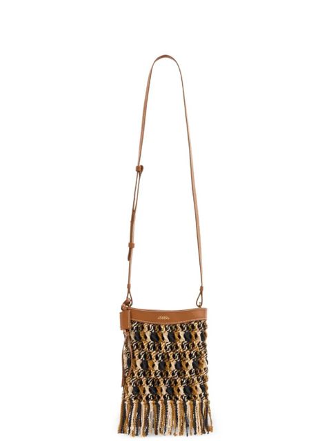 ISABEL MARANT Noli fringed-details leather shoulder bag - Brown - zdjęcie produktu nr 1