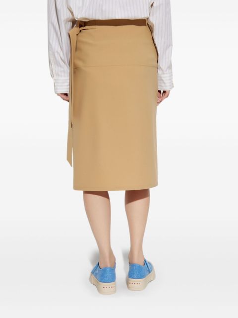 Marni wrap tie skirt - Neutrals