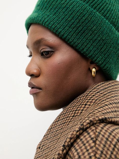 Answear.LAB czapka z wełną merino kolor zielony