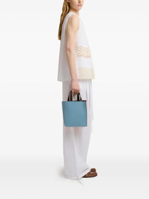 Marni Museo colour-block leather tote bag - Blue - zdjęcie produktu nr 2