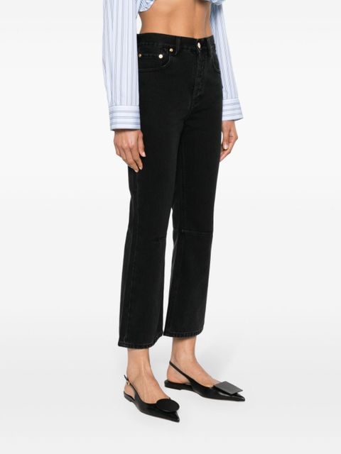 Jacquemus Le de-Nîmes court high-rise flared jeans - Black