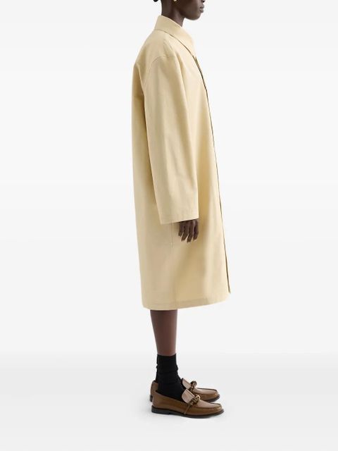 Jil Sander patch pocket poplin coat - Yellow