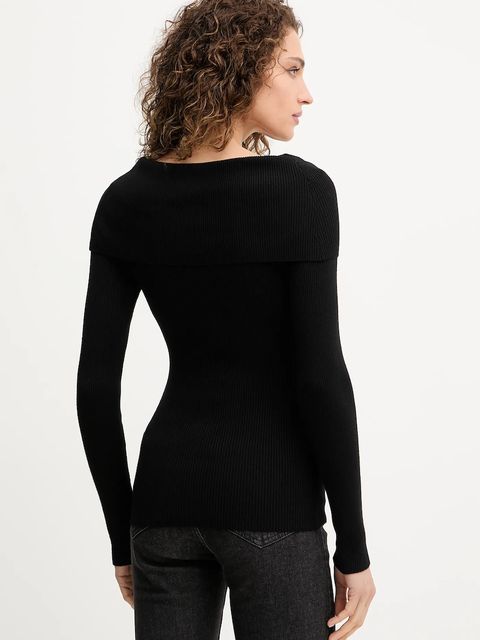 Silvian Heach sweter FRIDRIK damski kolor czarny lekki GPA25249MA - zdjęcie produktu nr 2