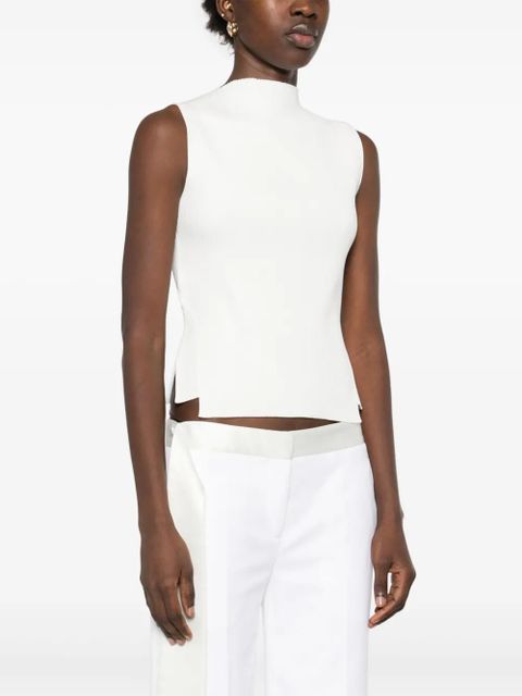Victoria Beckham ribbed tank top - White
