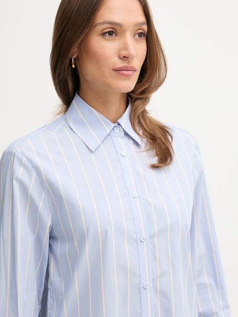 Pedro del Hierro koszula damska kolor niebieski regular z kołnierzykiem klasycznym 6632938