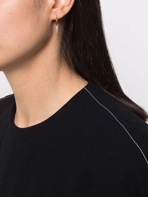 Missoma crystal pavé mini spike charm hoop earrings - Gold - zdjęcie produktu nr 2