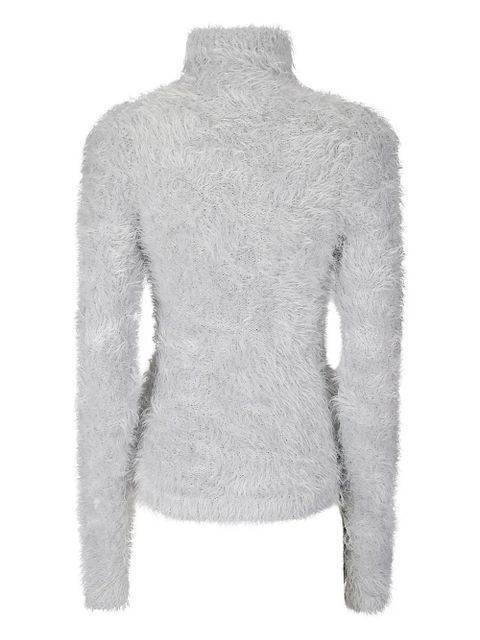 MM6 Maison Margiela high-neck fluffy sweater - Grey - zdjęcie produktu nr 2
