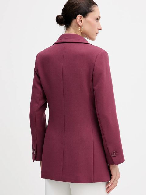 Sisley płaszcz kolor bordowy 2OUALN05Z - zdjęcie produktu nr 2