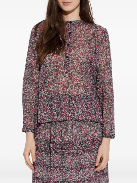 MARANT ÉTOILE Maria floral buttoned top - Black - zdjęcie produktu nr 2