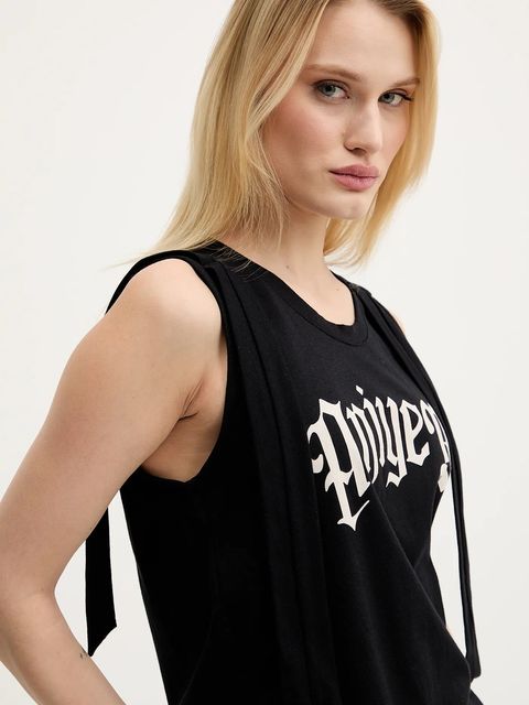 Aniye By top bawełniany kolor czarny 185652