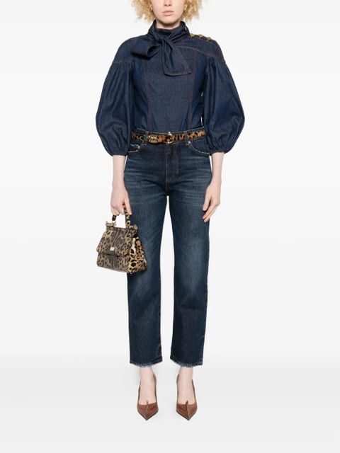 Dolce & Gabbana frayed-hem jeans - Blue