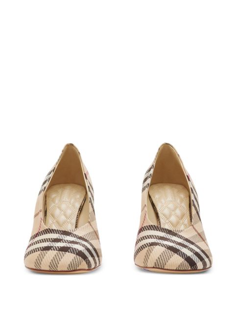Burberry 85mm Check Baby pumps - Neutrals